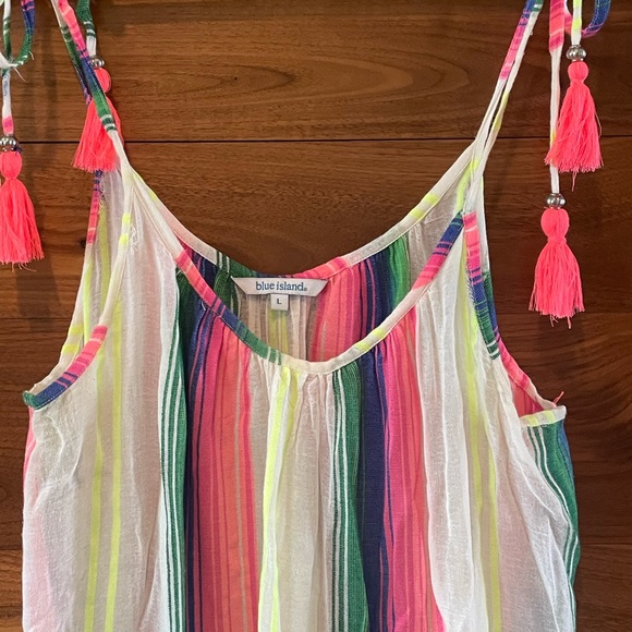 Breezy colorful gauzy beach cover up - Picture 5 of 5